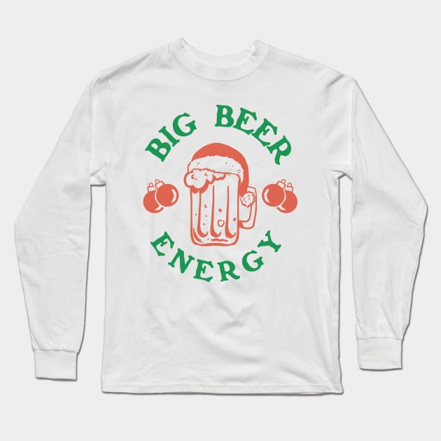 Big Nick Energy Beer Saint Nicholas Santa Claus Retro Vintage artwork Long Sleeve T-Shirt by A Comic Wizard